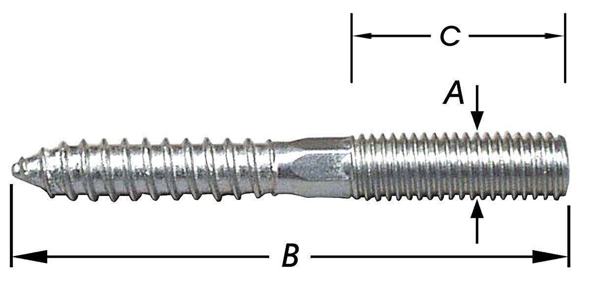 MEUBELPOOTSCHR.HOUT/METAALDR. M6X60 MM