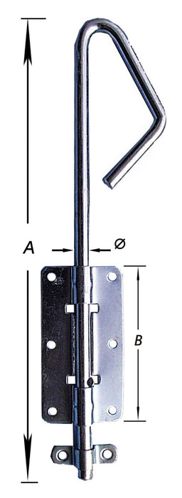 LOQUET À BAÏONELLE ZINGUÉ 300 MM