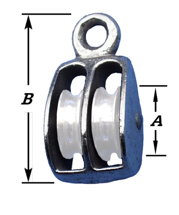 BLOCS DE TIRAGE, 2 ROULEAUX, OEIL FIXE 25 MM