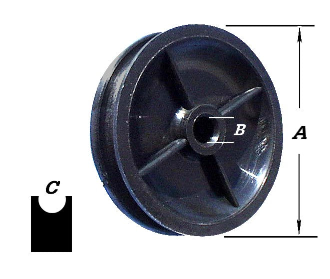 ROULEAUX AVEC RAINURE SEMI-RONDE 8X60MM (PAR PIÈCE)