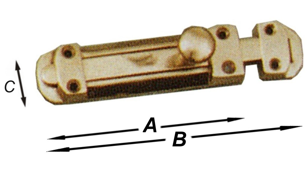 COULISSEUR DE PORTE, LAITON 128 X 27 MM