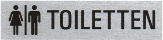 PICTOGRAM 'TOILETTEN', ZELFKL. ALU - 160 X 40 MM