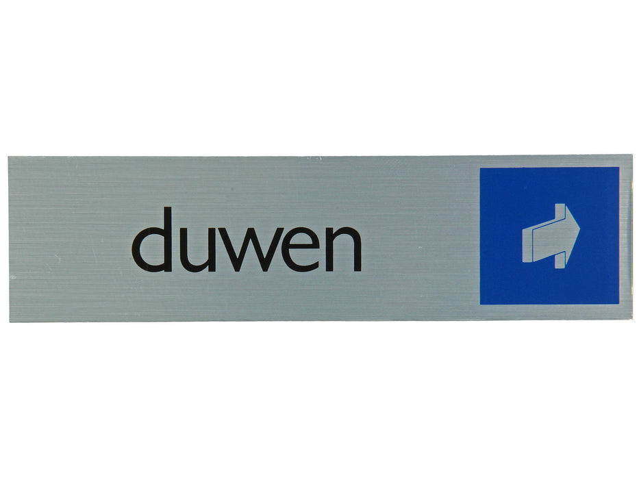 PICTOGRAM &#34;DUWEN&#34;, ZELFKLEVEND ALU - 160 X 40 MM