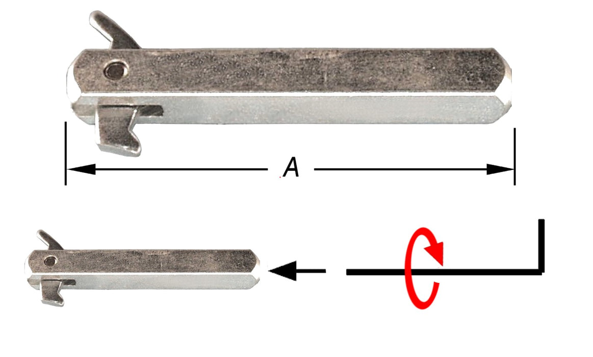 GOUPILLE DE CHANGEMENT POUR POIGNÉE DE PORTE SIMPLE 8X68 MM