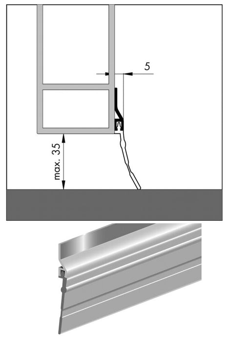 SEUIL STR.ALU 60X5X2500*