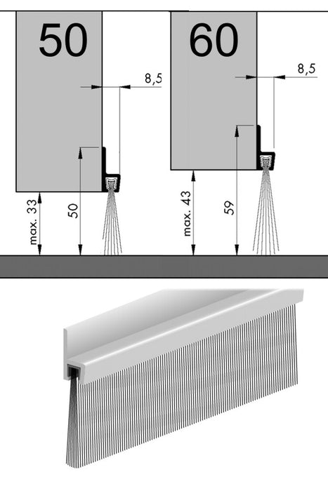 DORPELSTRIP ALU 3M