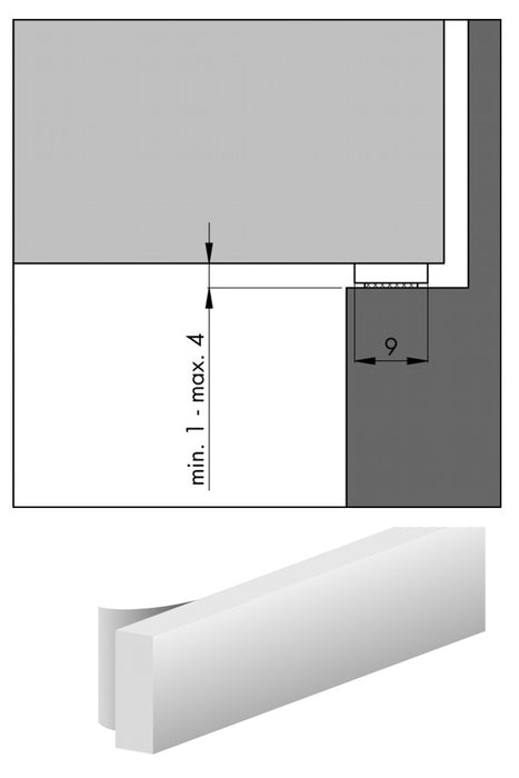 TOCHTSTR.9X4MM 7,5M BLANC ELLENFLEX