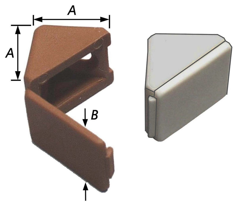 SUPPORT D'ÉTAGÈRE CONNECTÉ MARRON 23MM (PAR 100PCS)