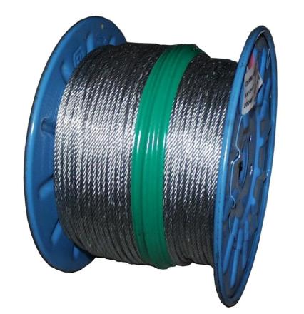 CÂBLE ACIER GALVANISÉ O/ENROULEUR 8 MM (PRIX PAR 100M)