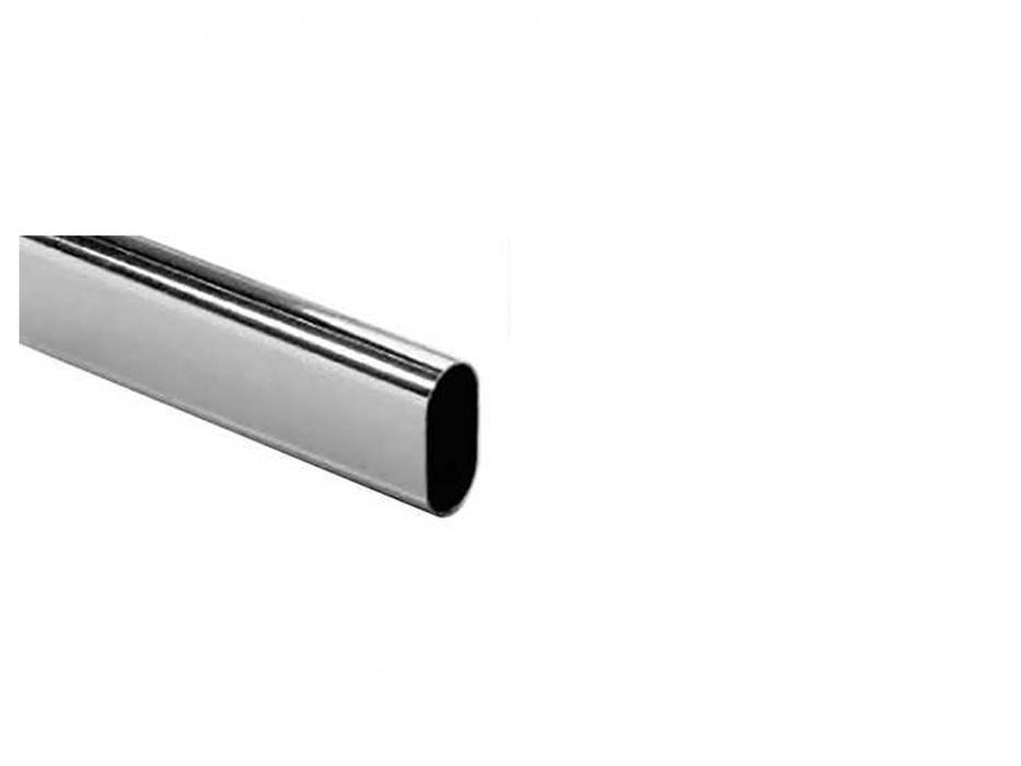 TUBE POUR GARDE-ROBE, OVALE, ALU ARGENT 0,955 M (30X14X2MM)