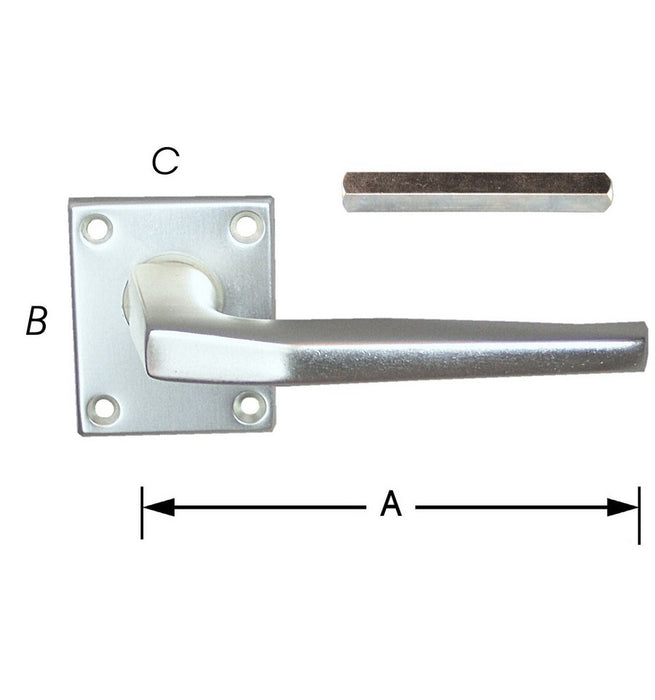 POIGNÉE DE PORTE AVANT SUR ROSACE, ALU F1 120 MM