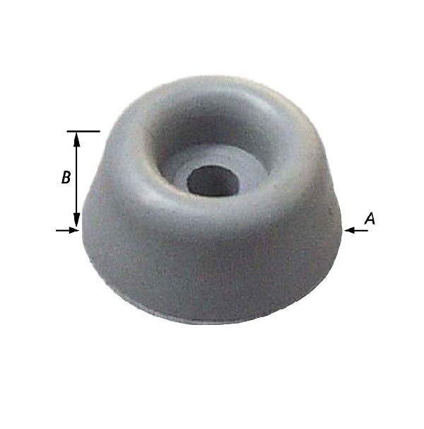 4 BUFFERS,THERMOP.RUBBER,BRUIN 19X9 MM