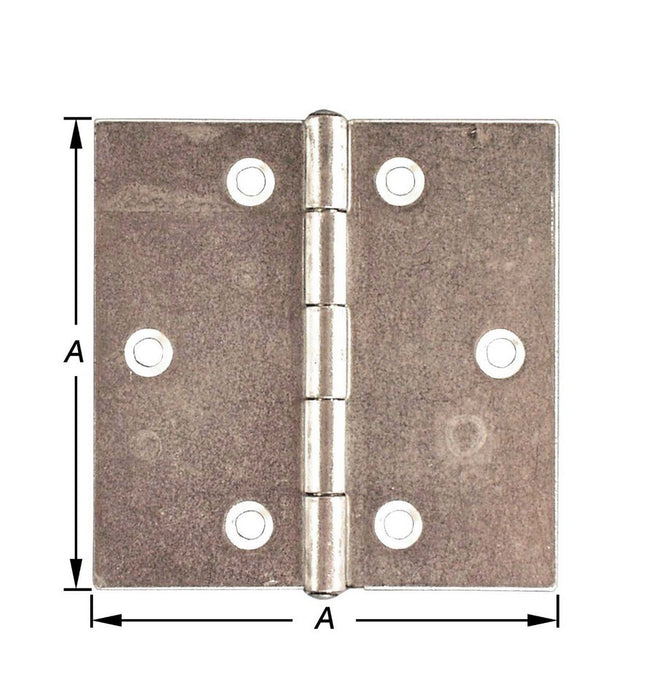 2 VIERKANTE SCHARNIEREN, VERZ. 30X30 MM