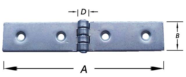 2 LINTSCHARNIEREN, VERZINKT 22X100MM