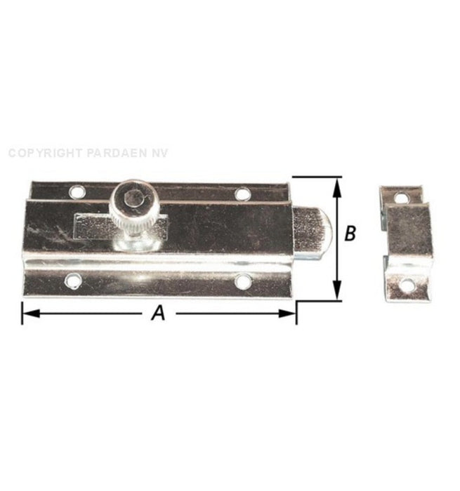 DEURSCHUIVEN ZWAAR HOEKIG 40X80 MM