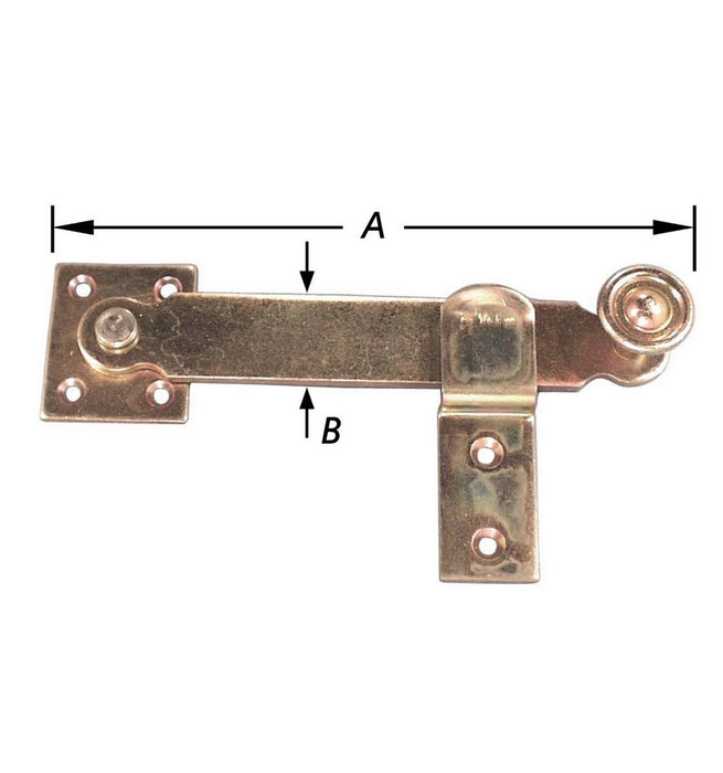 HEKKLINK+STEUNHAAK, ZWART 190 X 25 MM