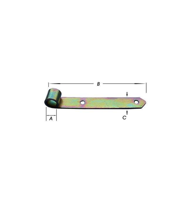 ENKELE HENGEN LICHT VERZINKT 18X300MM