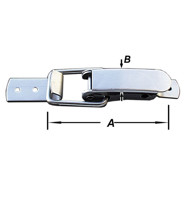 2 SERRURES POUR COFFRETS + CROCHET, INOX