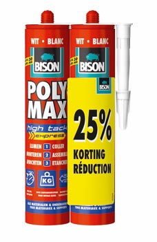 BS POLY MAX&#174; HIGH TACK EXPRESS 425 G KOKER WIT