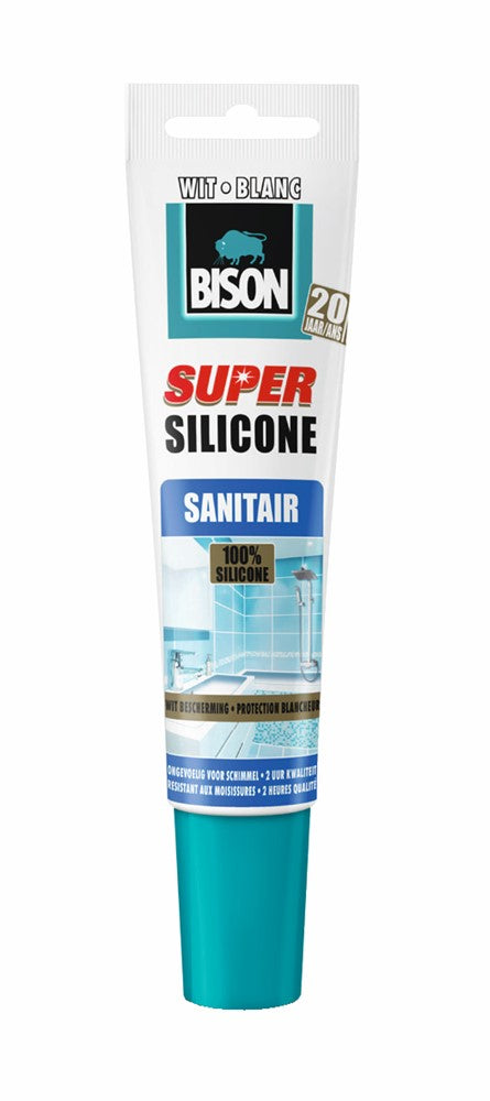 BS SUPER SILICONE SANITAIR 150 ML HANG/STATUBE WIT