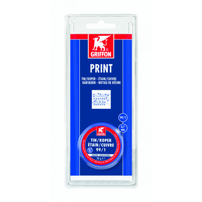 Print draadsoldeer Tin/Koper 50 g Diam. 0,7 mm  spoel VKB