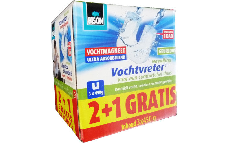 BS VOCHTVRETER&#174; VOCHTMAGNEET NEUTRAAL  VOORDEELVERPAKKING 3 STUKS