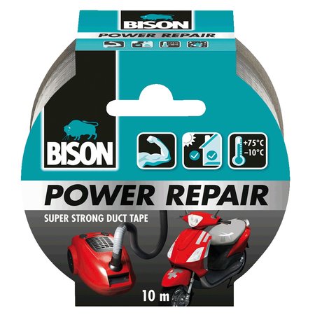 BISON POWER REPAIR TAPE GRIJS ROL 10 METER