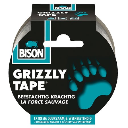 BISON GRIZZLY TAPE&#174; ZILVER ROL 25 METER
