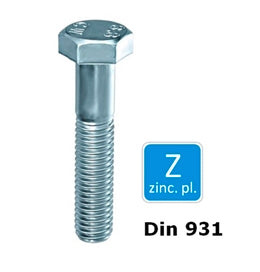 ZESK.B.M6X100 ZN DIN 931 (PRIJS PER 100 STUKS)