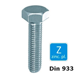 ZESK.B.M5X30 ZN DIN 933 (PRIJS PER 200 STUKS)