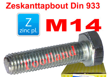 ZESK.B.M16X40 ZN DIN 933 (PRIJS PER 50 STUKS)