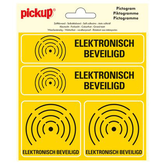 STICKER ELEKTRONISCH BEVEILIGD