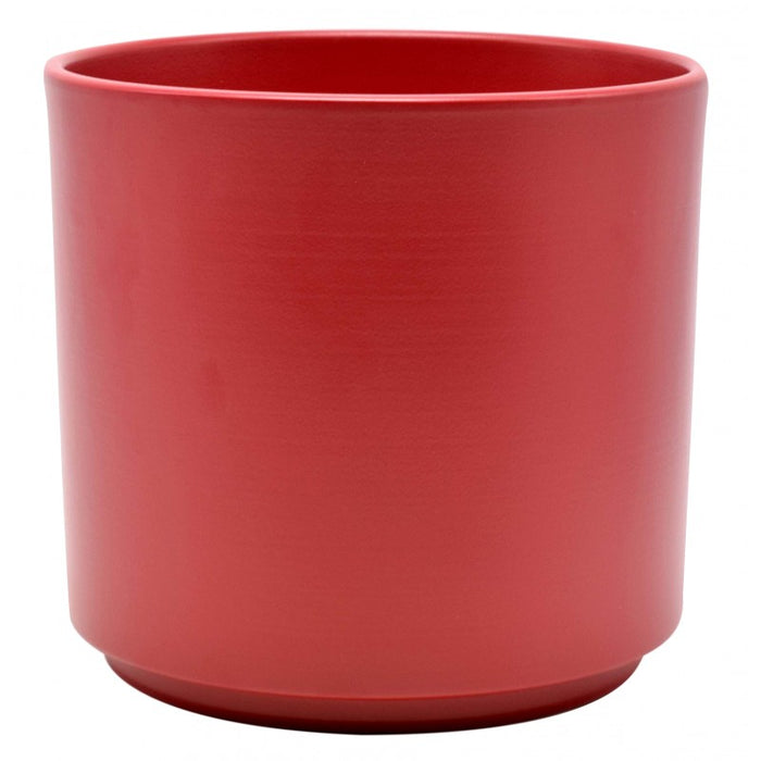 BLOEMPOT D13 H12,5CM AARDEWERK MAT ROOD