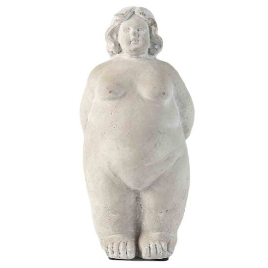 STATUE DÉCO 10,5X10X22CM GRIS CIMENT