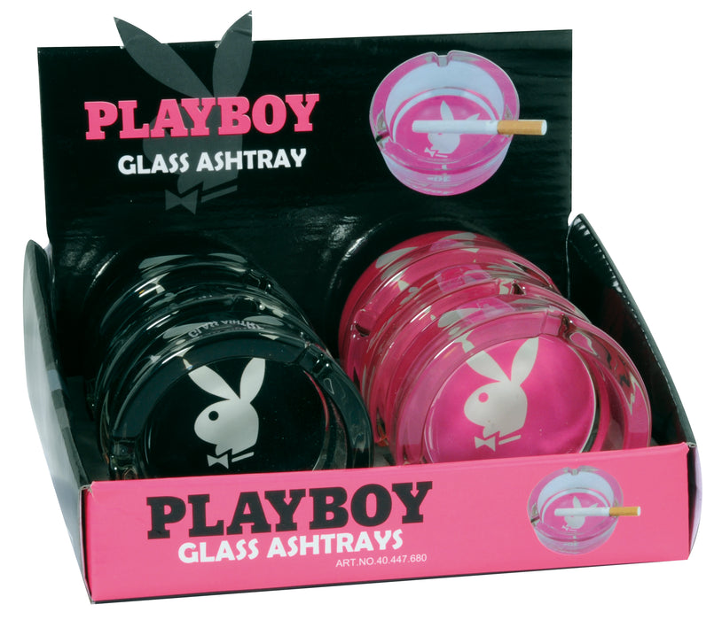 CH PLAYBOY GLASS ASHTRAY
