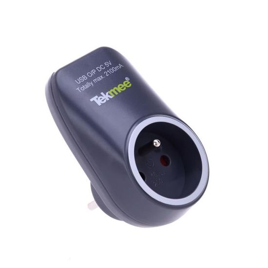 TEKMEE AC SOCKET 2USB ADAPTER