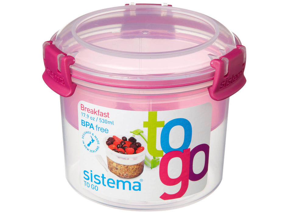 BOL PETIT DÉJEUNER SISTEMA AVEC COMPARTIMENT PETIT DÉJEUNER 530ML (6 ASS.)