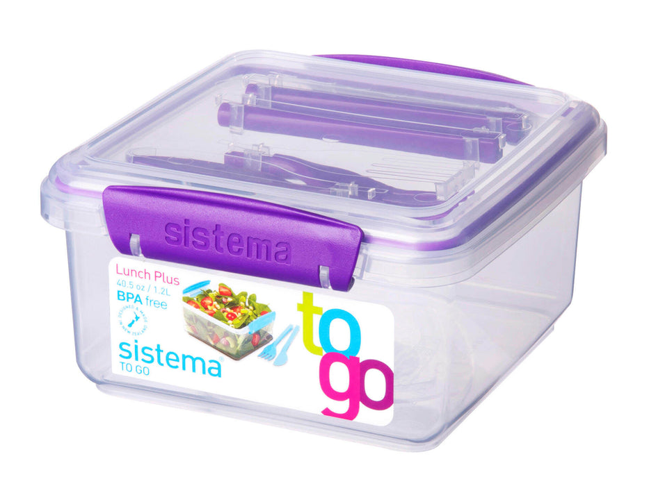 SISTEMA TO GO LUNCHBOX MET BESTEK LUNCH PLUS 1.2L (4 ASS.)