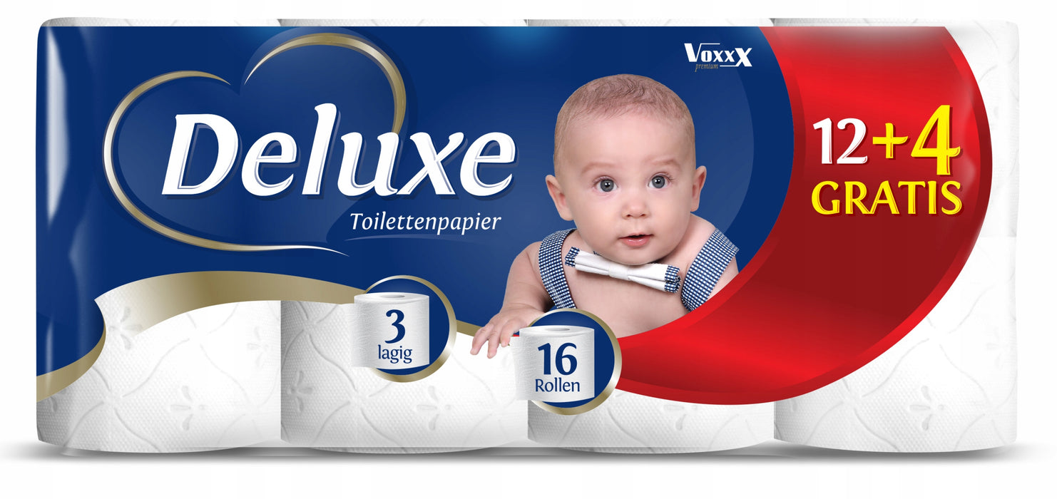 TOILETPAPIER 3 LAGEN WIT 16R DELUXE