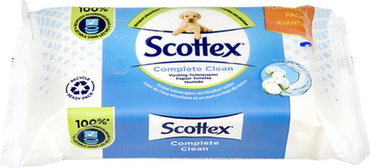 SCOTTEX PAPIER TOILETTE HUMIDE FRAIS 56 PIÈCES