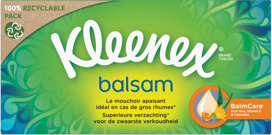 MOUCHOIRS BAUME KLEENEX 64 PIÈCES