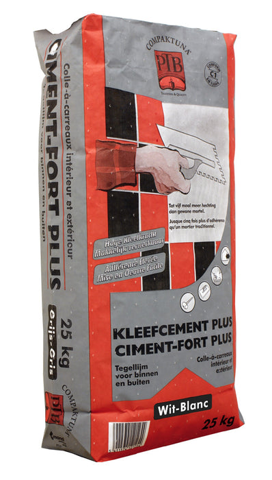 KLEEFCEMENT PLUS WIT 25KG