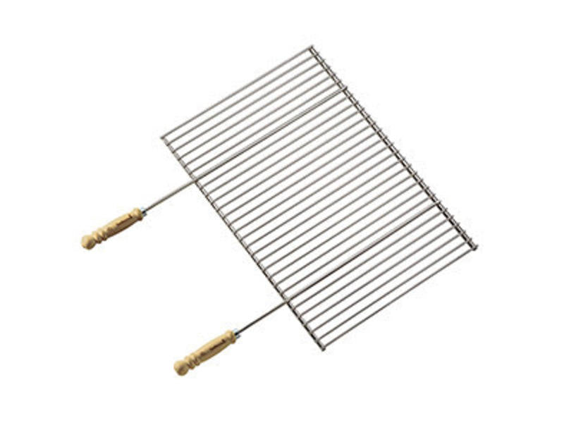 BARBECOOK GRILLE PROFESSIONNELLE CHROME ET BOIS 90X40CM FSC 10