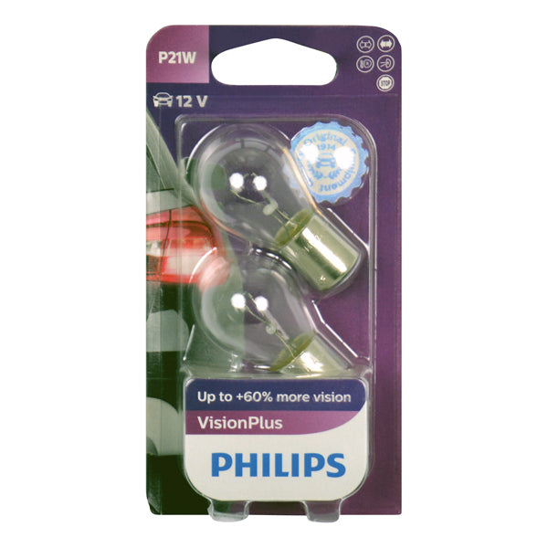 PHILIPS 12498VPB2 P21W VISIONPLUS 5W BLISTER