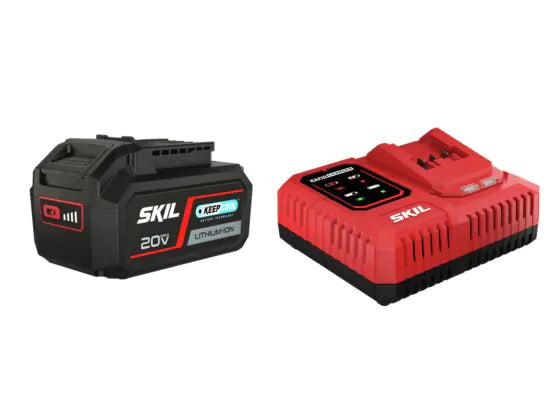 CHARGEUR SKIL 3111AA + BATTERIE20V MAX 4.0AH LI + CHARGEUR 'RAPIDE' 6.0A