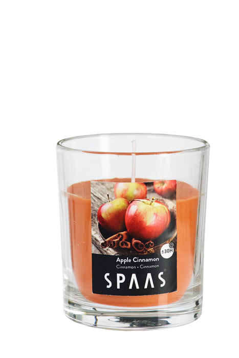 BOUGIE VERRE POMME CANELLE