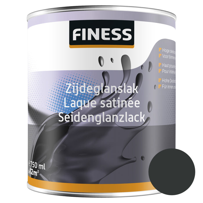 PEINTURE SOIE BRILLANTE BI/BU 750ML 1428 NOIR