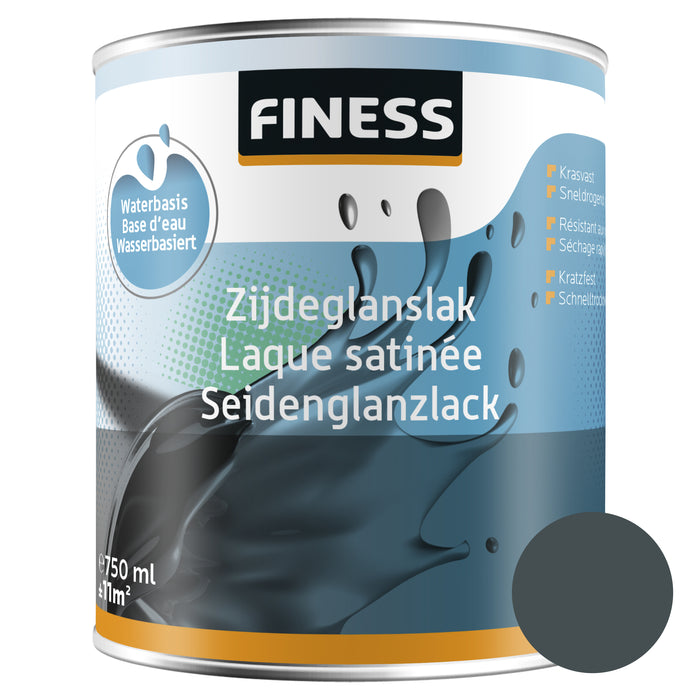 ACRYLIQUE SATINÉ BRILLANT À BASE D'EAU BI 750ML 14203 GRIS ANTHRACITE (RA