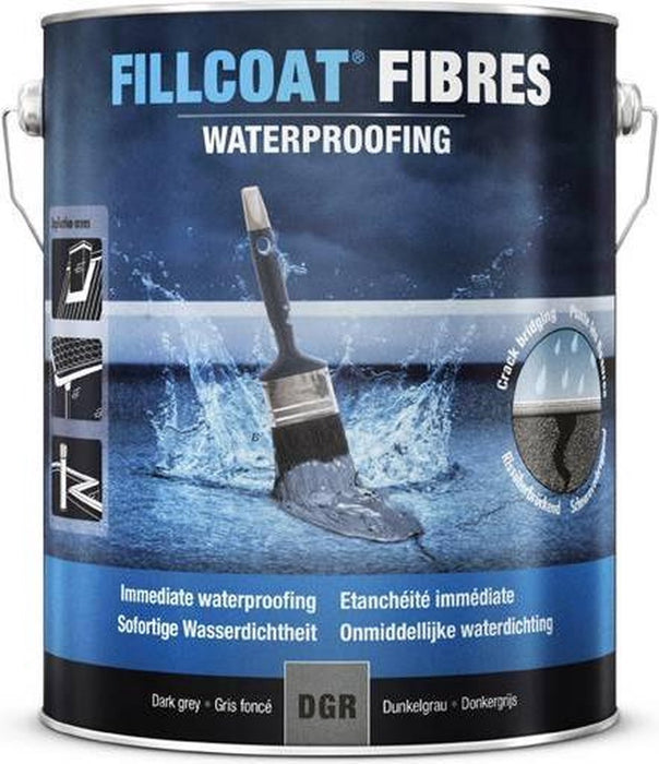 RUST-OLEUM FILLCOAT&#174; WATERPROOFING VEZELS DONKERGRIJS - 1L