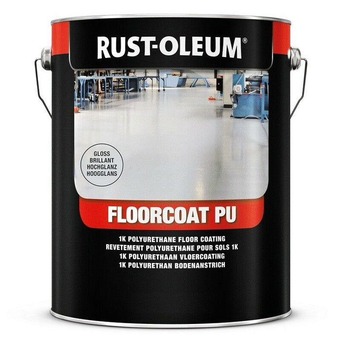 RUST-OLEUM FLOORCOAT PU T PEINTURE POUR SOL PU BLANC PUR - HAUTE BRILLANCE 9010